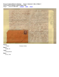 Lucet, Louis to Cabaniss, Charles Eugene, 1866