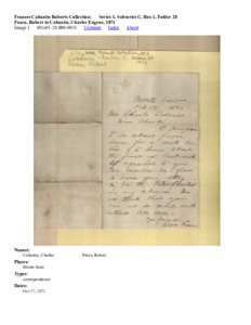 Fearn, Robert to Cabaniss, Charles Eugene, 1871