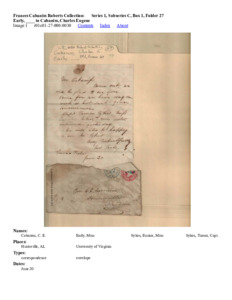 Early, ____ to Cabaniss, Charles Eugene