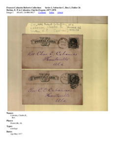 Dutton, E. P. to Cabaniss, Charles Eugene, 1877-1878
