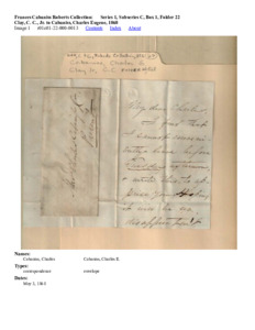 Clay, C. C., Jr. to Cabaniss, Charles Eugene, 1868