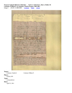 Cabaniss, William F. to Cabaniss, Charles Eugene, 1864-1867