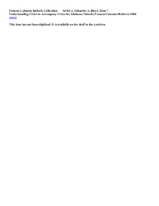 Understanding Civics to Accompany Civics for Alabama Schools, Frances Cabaniss Roberts, 1960 (brown copy) [Not digitized.]