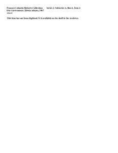 Our Government, Edwin Adams, 1967 [Not digitized]