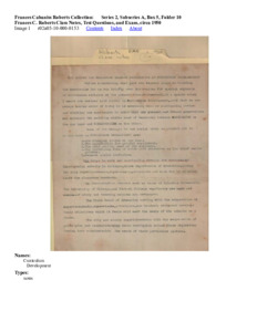 Frances C. Roberts Class Notes, Test Questions, and Exam, circa 1950