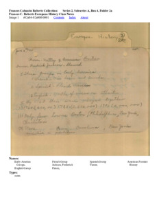 Frances C. Roberts European History Class Notes