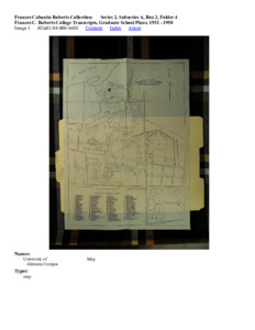 Frances C. Roberts College Transcripts, Graduate School Plans, 1932 - 1958