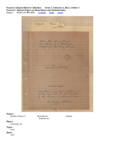 Frances C. Roberts Papers on Home Room and Administration