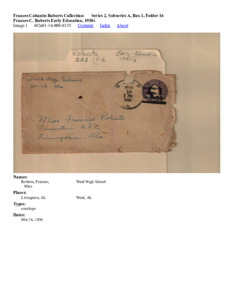 Frances C. Roberts Early Education, 1930s