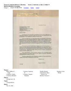 Roberts/Hoskins Genealogy