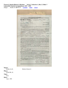 Gainesville Church Correspondence, 1957 - 1995 