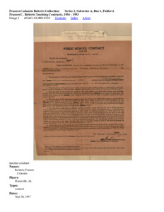 Frances C. Roberts Teaching Contracts, 1934 - 1953