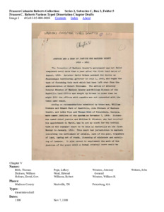 Frances C. Roberts Various Typed Dissertation Chapter Drafts