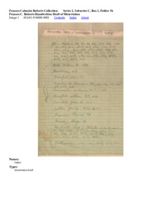 Frances C. Roberts Handwritten Draft of Dissertation