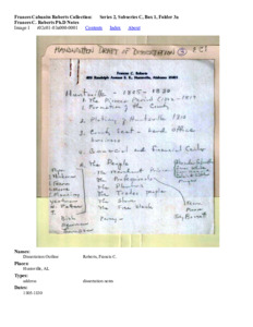 Frances C. Roberts Ph.D Notes