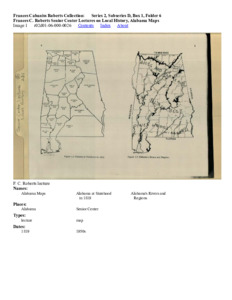 Frances C. Roberts Senior Center Lectures on Local History, Alabama Maps