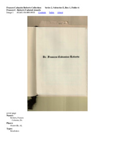 Frances C. Roberts Undated Awards