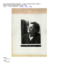 Photos of Frances Cabaniss Roberts, 1988 - 1990