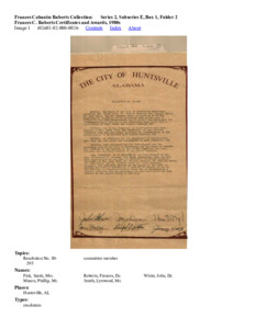 Frances C. Roberts Certificates and Awards, 1980s