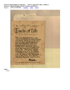 Frances C. Roberts Religious Notes, Sermons, and Pictures