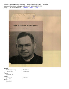 Alabama Churchman [belonging to Frances C. Roberts], 1949, 1950 