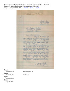 Frances C. Roberts Professional Correspondence, 1963-1969