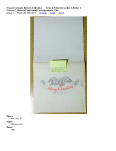 Frances C. Roberts Professional Correspondence, 1961