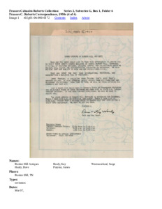 Frances C. Roberts Correspondence, 1950s (4 of 4)