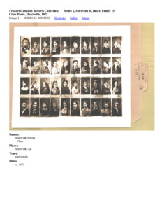 Class Photo, Huntsville, 1873