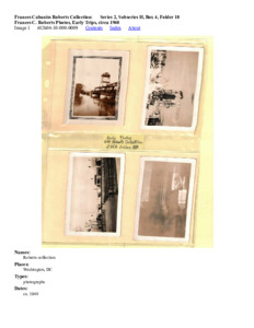 Frances C. Roberts Photos, Early Trips, circa 1940