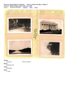 Frances C. Roberts Photos, Early Trips, circa 1940