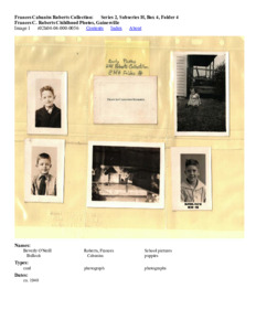 Frances C. Roberts Childhood Photos, Gainesville