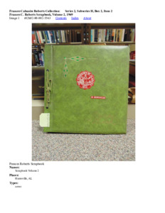 Frances C. Roberts Scrapbook, Volume 2, 1969