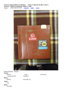 Frances C. Roberts Scrapbook, Volume 1, 1969