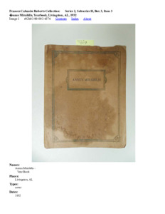 Ánnus Mirabilis, Yearbook, Livingston, AL, 1932