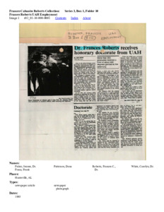 Frances Roberts UAH Employment