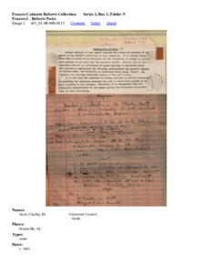 Frances C. Roberts Notes
