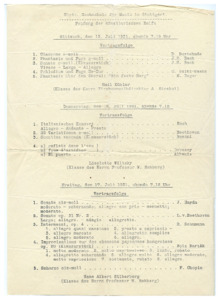 Examination list of students including Hans Albert Silberberg.
