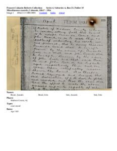 Miscellaneous records, Cabannis, 1814? - 1914