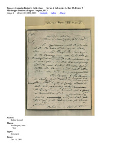 Mississippi Territory Papers - copies, 1813