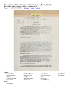 Bell Factory Paper (Found in Frances C. Roberts Files)