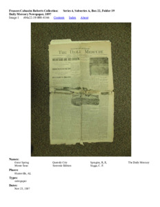 Daily Mercury Newspaper, 1897