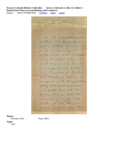 Handwritten Notes on Local Banking and Commerce