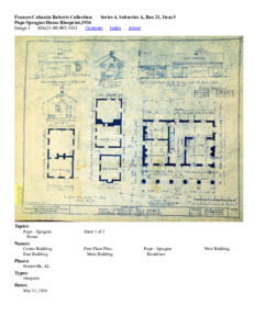 Pope/Spragins House Blueprint,1934