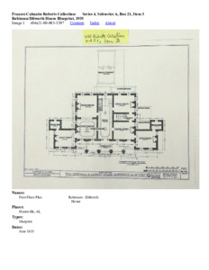 Robinson/Dilworth House Blueprint, 1935