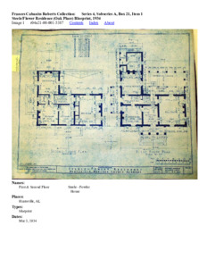 Steele/Flower Residence (Oak Place) Blueprint, 1934