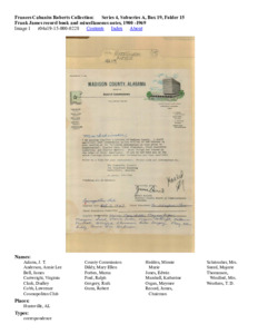 Frank James record book and miscellaneous notes, 1900 -1969