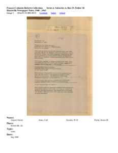 Huntsville Newspaper Notes, 1940 - 1943