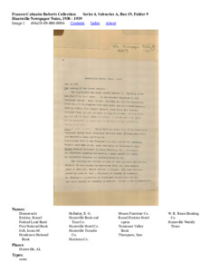 Huntsville Newspaper Notes, 1930 - 1939