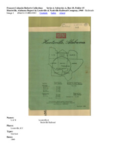 Huntsville, Alabama Report by Louisville &amp; Nashville Railroad Company, 1960